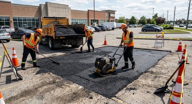 Asphalt Parking Lot Repair in Bluffton, SC
