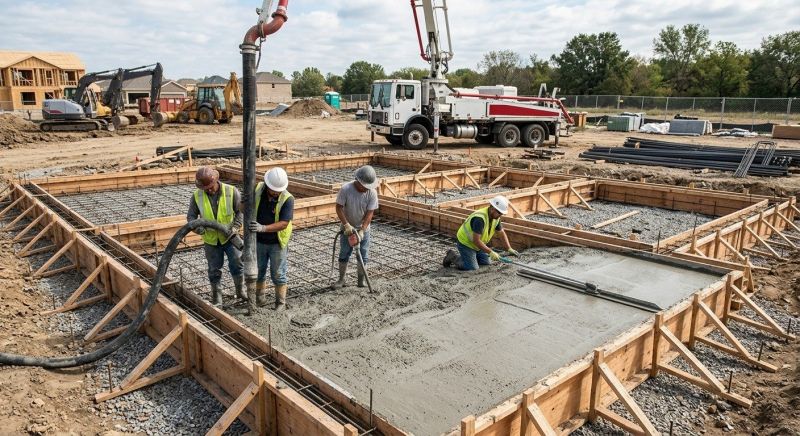 Foundation Pouring in Fredericksburg, VA